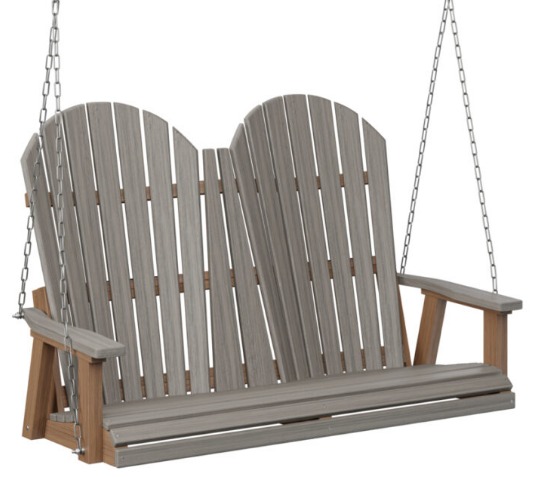 Berlin Gardens Comfo-Back Double Swing (Stainless Steel Chains/Natural Finish))
